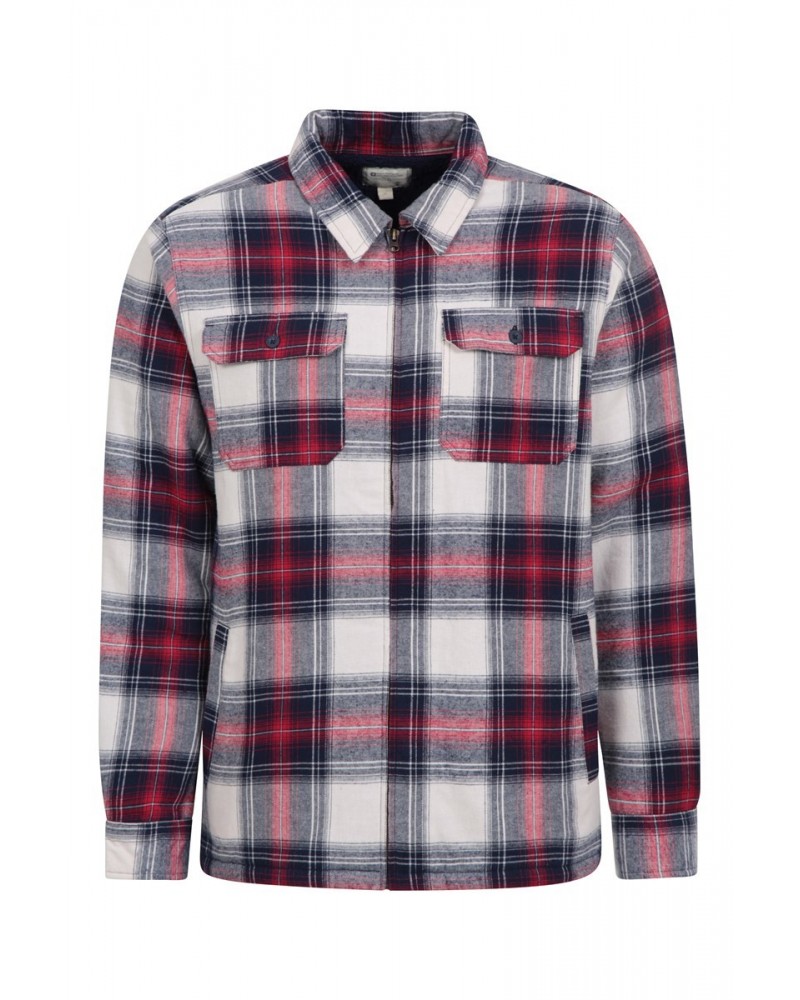 Stream II Mens Lined Flannel Shirt Beige $25.36 Tops