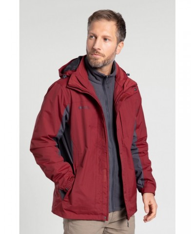 Thunderstorm Mens 3 in 1 Jacket Dark Red $43.34 Jackets