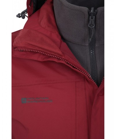 Thunderstorm Mens 3 in 1 Jacket Dark Red $43.34 Jackets