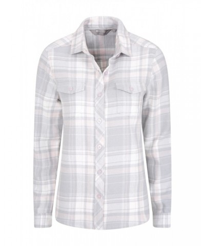 Willow Brushed Flannel Womens Shirt Pink $12.74 Tops