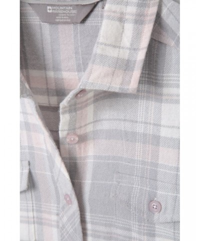 Willow Brushed Flannel Womens Shirt Pink $12.74 Tops