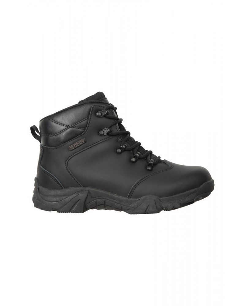 Canyon Kids Leather Waterproof Hiking Boots Black $30.00 Footwear