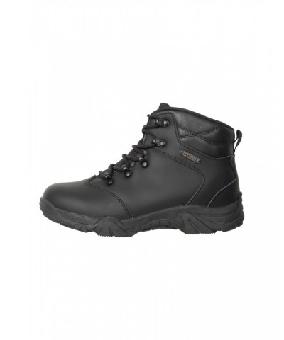 Canyon Kids Leather Waterproof Hiking Boots Black $30.00 Footwear