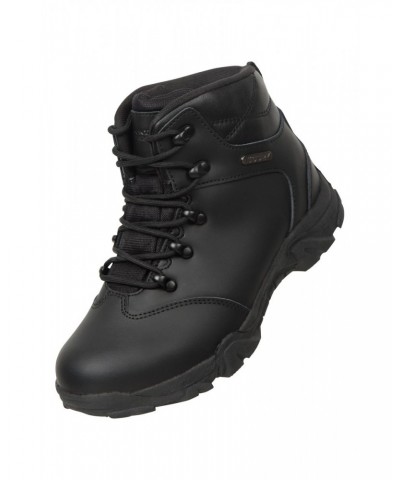 Canyon Kids Leather Waterproof Hiking Boots Black $30.00 Footwear