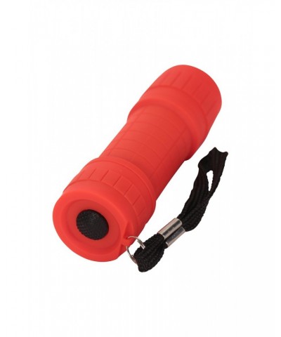 9 LED Mini Rubber Flashlight Red $7.83 Walking Equipment