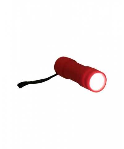 9 LED Mini Rubber Flashlight Red $7.83 Walking Equipment