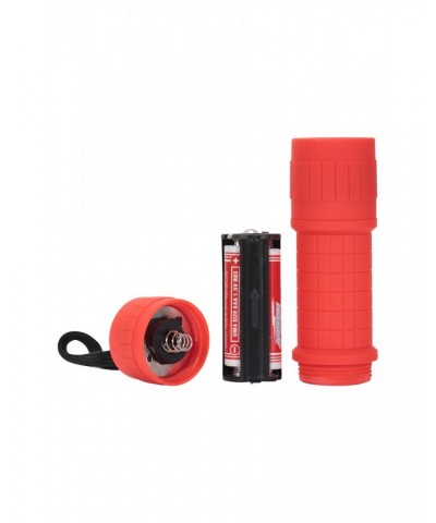 9 LED Mini Rubber Flashlight Red $7.83 Walking Equipment