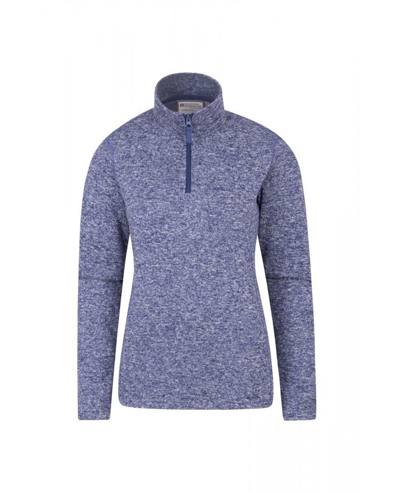 Idris Womens Half Zip Fleece Dark Blue $19.97 Fleece