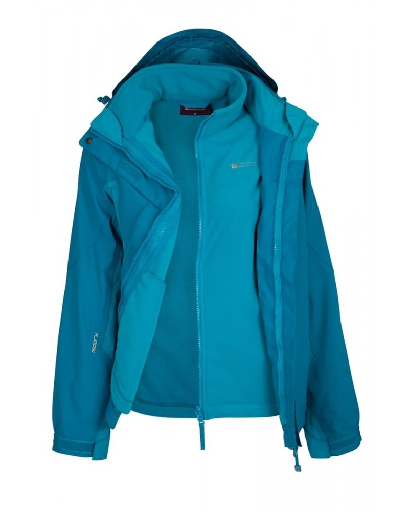 Storm Womens Waterproof 3 in 1 Jacket Dark Teal $52.80 Jackets