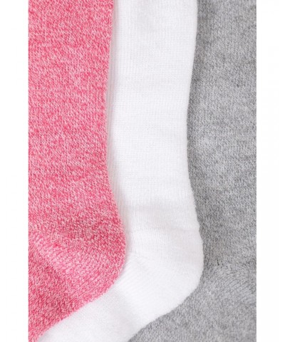 Outdoor Womens Mid-Calf Hiking Socks 3-Pack Pale Pink $10.79 Accessories