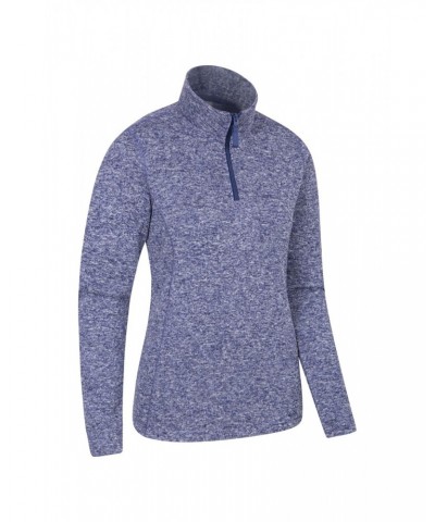 Idris Womens Half Zip Fleece Dark Blue $19.97 Fleece