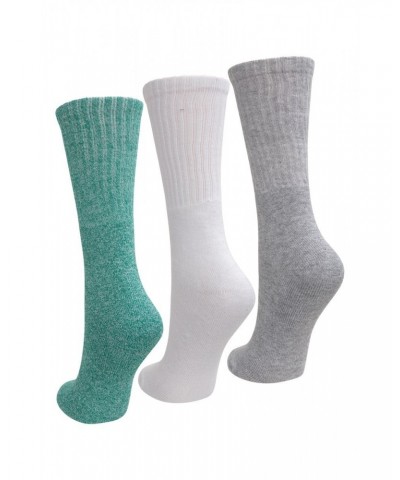 Outdoor Womens Mid-Calf Hiking Socks 3-Pack Green $11.39 Accessories