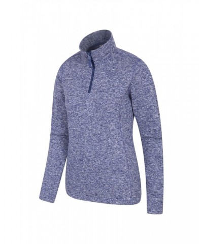 Idris Womens Half Zip Fleece Dark Blue $19.97 Fleece