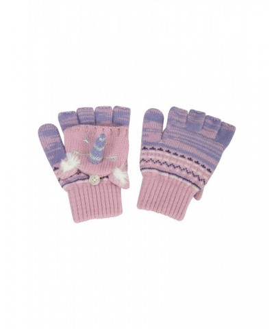 Unicorn Kids Knitted Gloves Lilac $10.99 Accessories