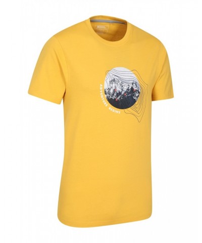 Adventure Begins Organic Cotton Mens T-Shirt Yellow $14.85 Tops