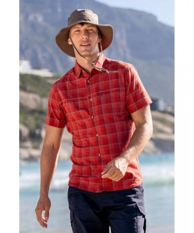 Holiday Mens Cotton Shirt Active Red $17.48 Tops