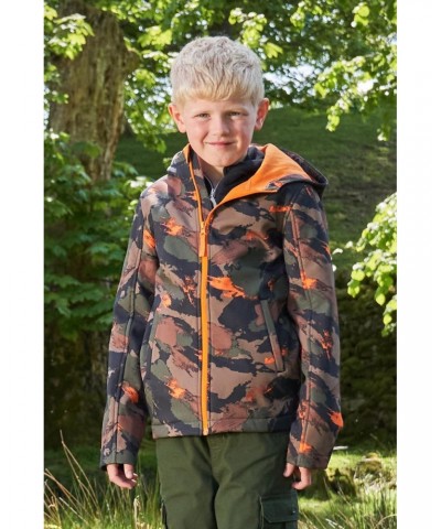 Exodus II Kids Printed Water-resistant Softshell Dark Khaki $17.81 Jackets