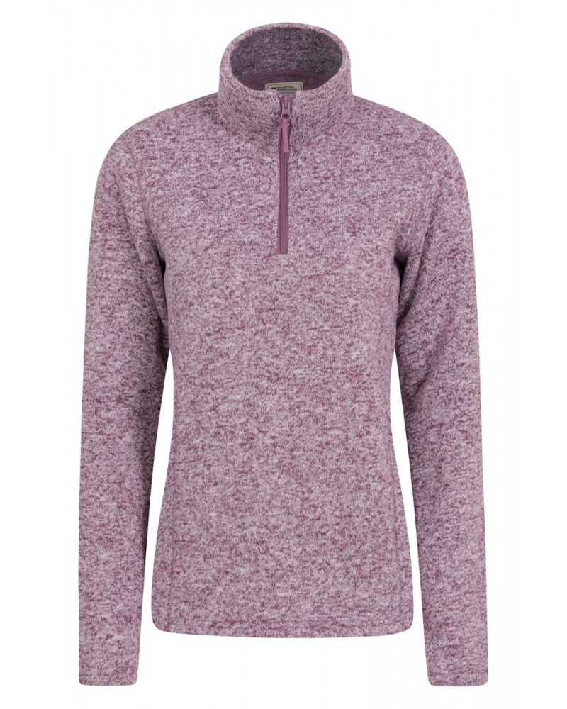 Idris Womens Half Zip Fleece Burgundy $16.65 Fleece