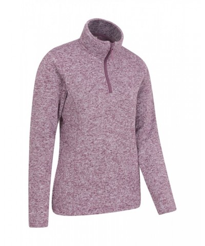 Idris Womens Half Zip Fleece Burgundy $16.65 Fleece