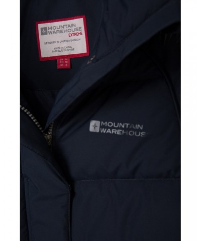 Isla II Womens Long Down Jacket Navy $51.70 Jackets