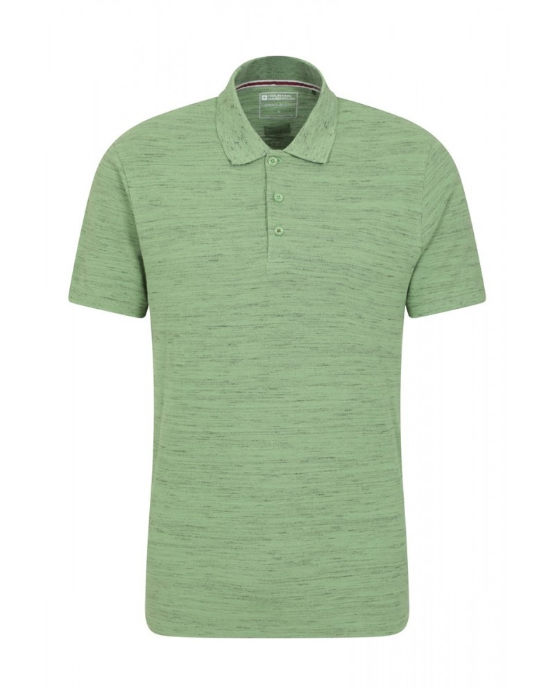 Dawnay Pique Slub Textured Mens Polo Shirt Green $12.50 Tops