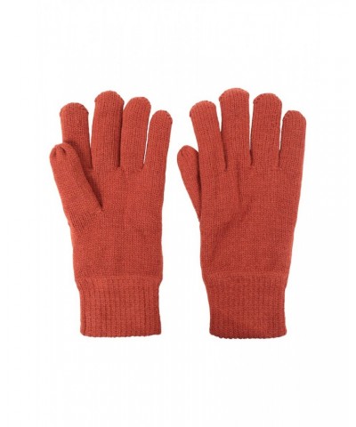 Thinsulate Mens Knitted Gloves Rust $12.74 Accessories