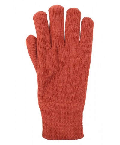 Thinsulate Mens Knitted Gloves Rust $12.74 Accessories