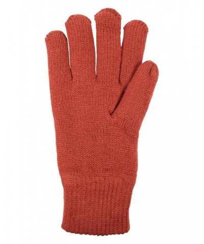 Thinsulate Mens Knitted Gloves Rust $12.74 Accessories