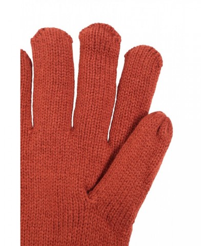 Thinsulate Mens Knitted Gloves Rust $12.74 Accessories