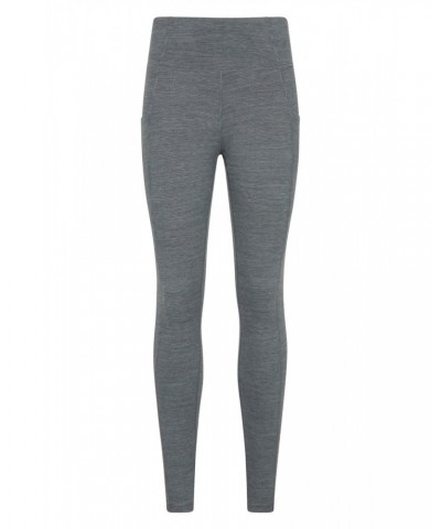 Breathe & Balance High-Waisted Womens Tights Grey $14.19 Active