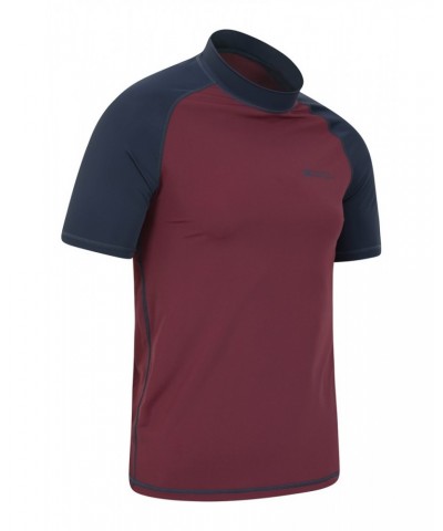 Mens UV Rash Guard Burgundy $13.99 Swimwear