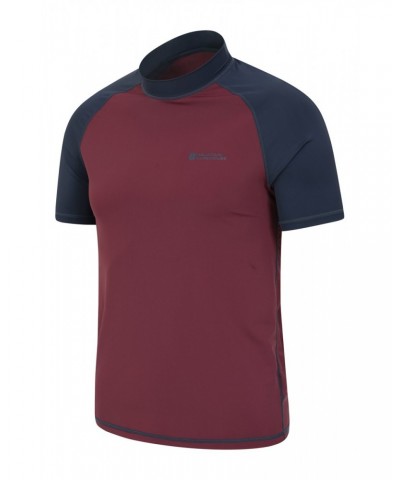 Mens UV Rash Guard Burgundy $13.99 Swimwear