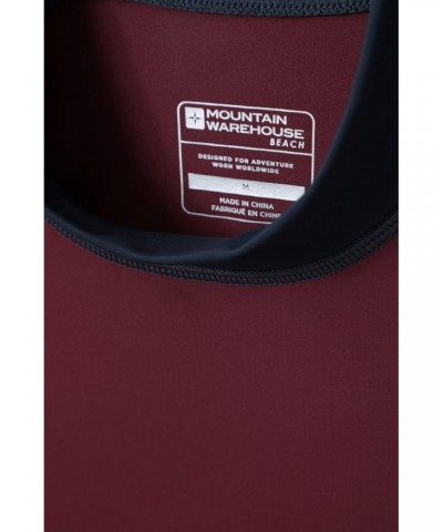 Mens UV Rash Guard Burgundy $13.99 Swimwear