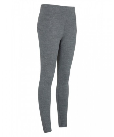 Breathe & Balance High-Waisted Womens Tights Grey $14.19 Active