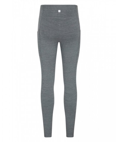 Breathe & Balance High-Waisted Womens Tights Grey $14.19 Active