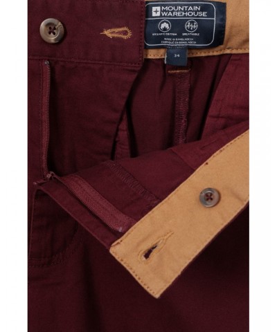 Woods Mens Organic Chino Shorts Burgundy $12.75 Pants