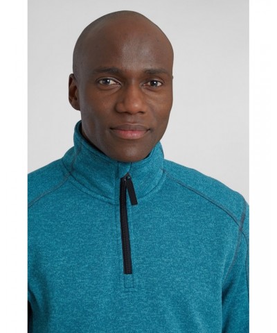 Idris Mens Half-Zip Fleece Light Teal $21.19 Fleece