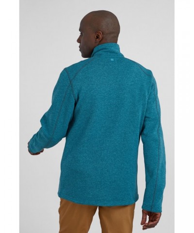 Idris Mens Half-Zip Fleece Light Teal $21.19 Fleece