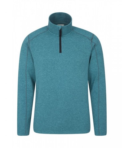 Idris Mens Half-Zip Fleece Light Teal $21.19 Fleece