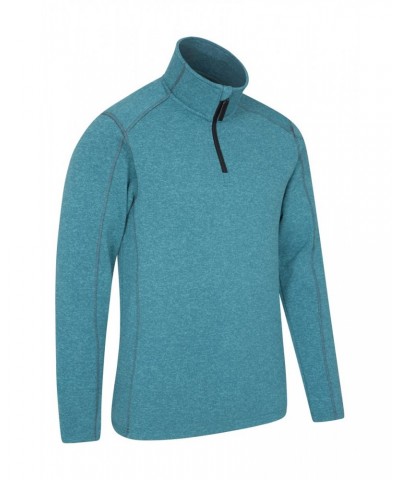 Idris Mens Half-Zip Fleece Light Teal $21.19 Fleece