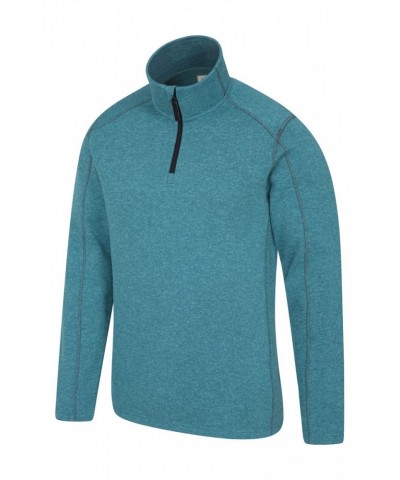 Idris Mens Half-Zip Fleece Light Teal $21.19 Fleece