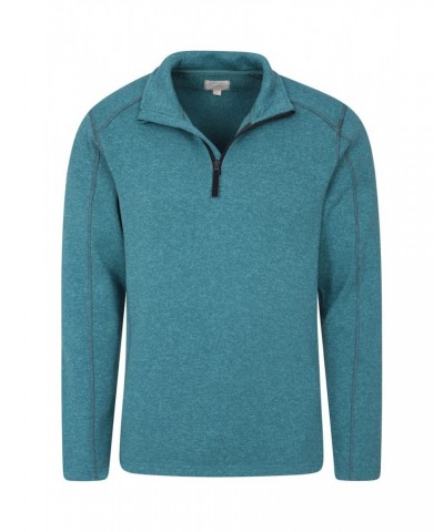 Idris Mens Half-Zip Fleece Light Teal $21.19 Fleece