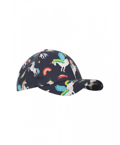 Glare Kids Printed Baseball Cap Indigo $10.43 Accessories