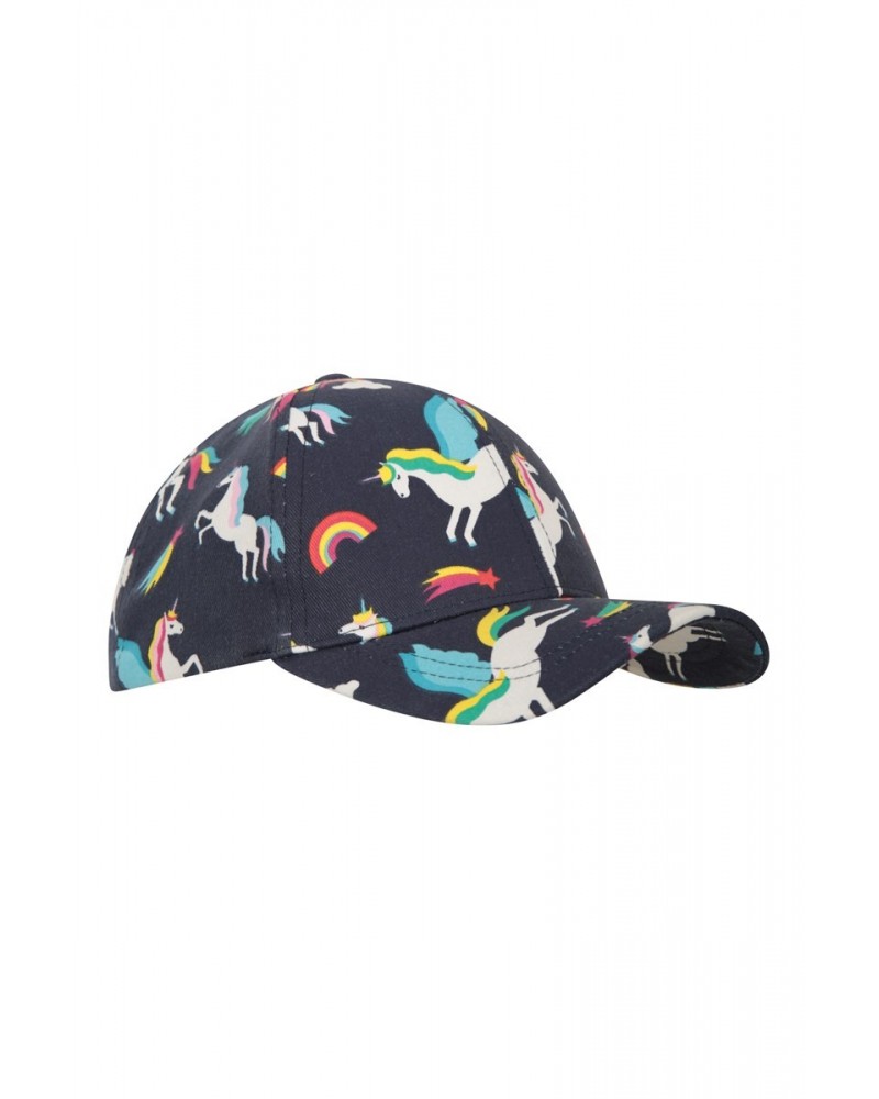 Glare Kids Printed Baseball Cap Indigo $10.43 Accessories