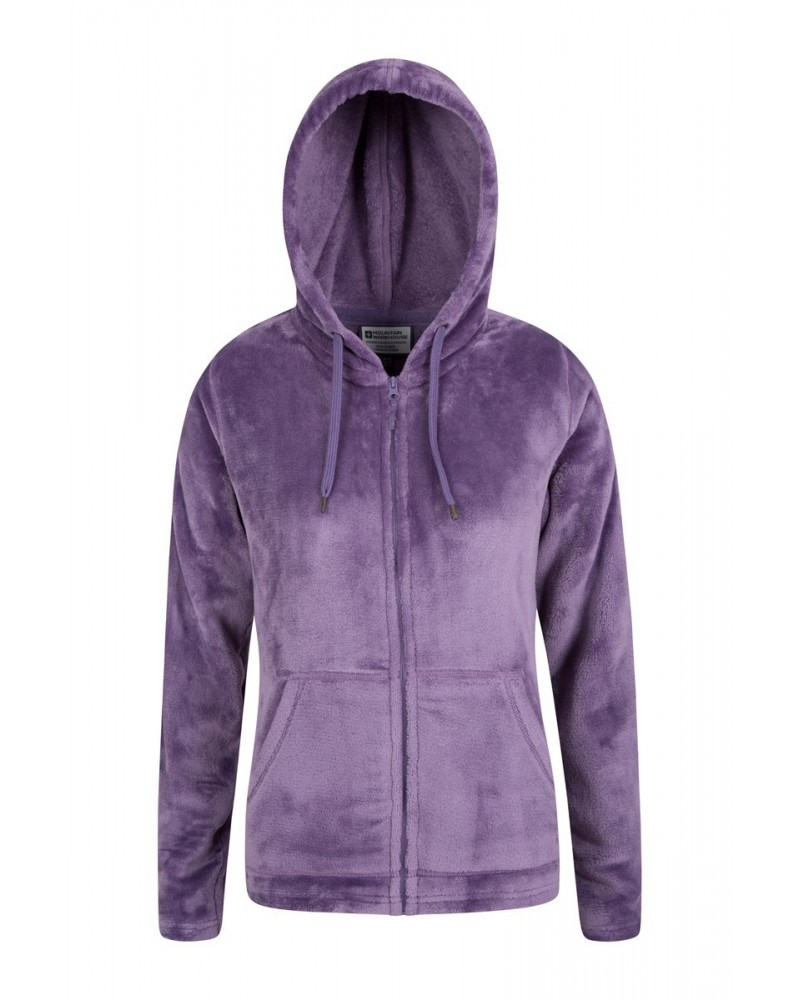 Snaggle Womens Hooded Fleece Light Purple $15.07 Loungewear