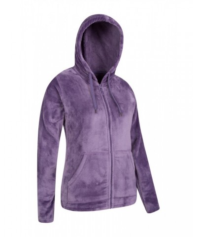 Snaggle Womens Hooded Fleece Light Purple $15.07 Loungewear