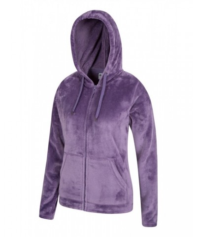 Snaggle Womens Hooded Fleece Light Purple $15.07 Loungewear