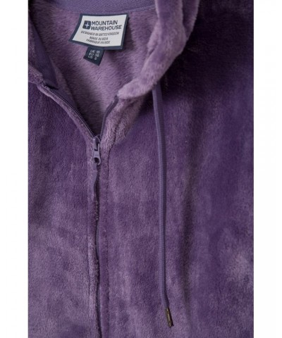 Snaggle Womens Hooded Fleece Light Purple $15.07 Loungewear