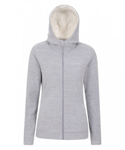 Snowdonia Womens Fleece Hoodie Light Grey $15.40 Fleece