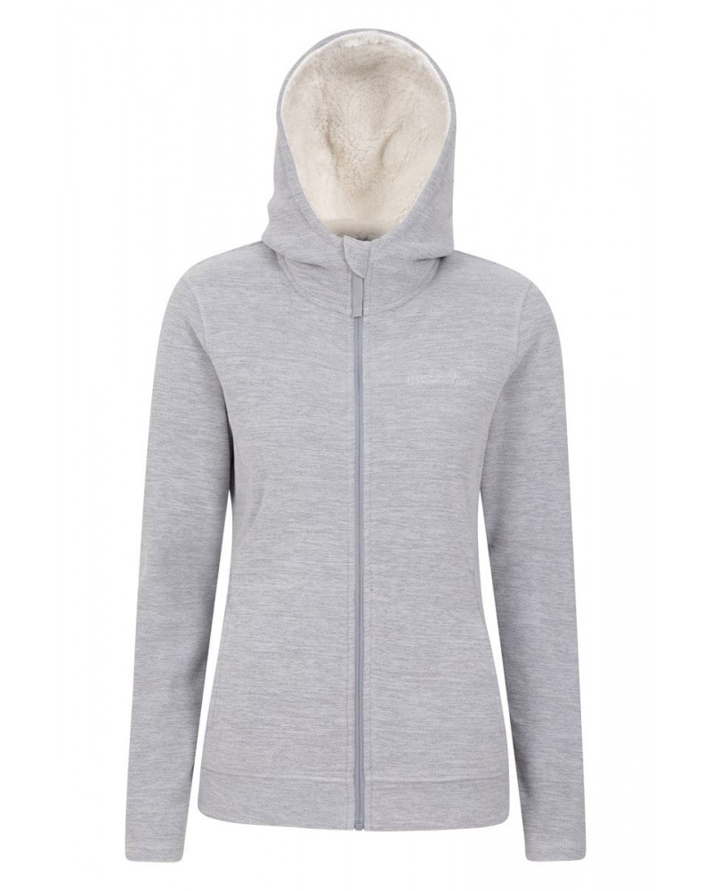 Snowdonia Womens Fleece Hoodie Light Grey $15.40 Fleece